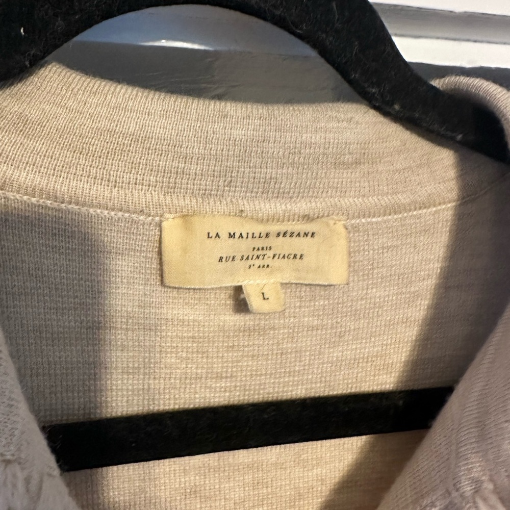 Sezane Betty Cardigan in Beige with crochet details - Picture 5 of 7